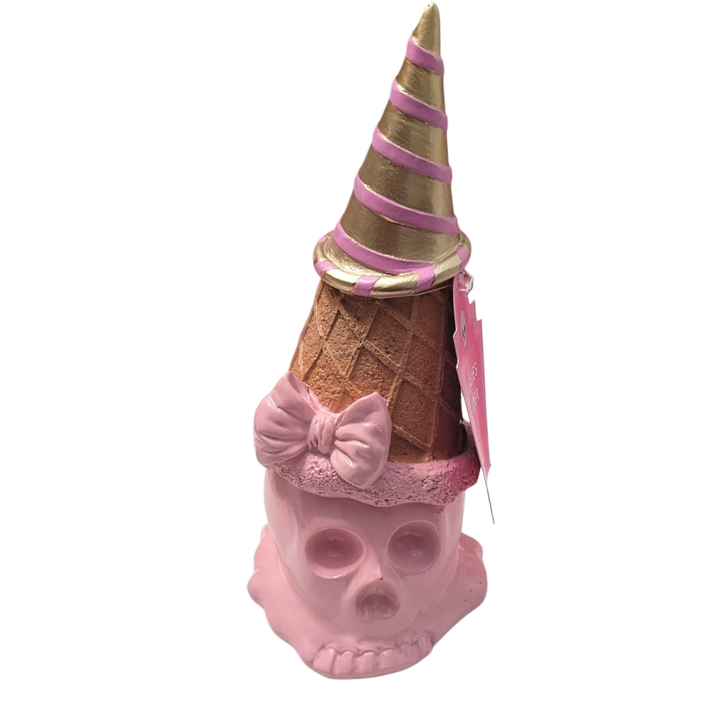 NWT Upside Down Ice Cream Skull Decor Pink Pastel Goth Kawaii Summerween TikTok